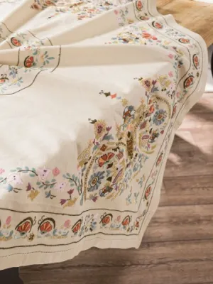 Χειροποίητο σετ 5 τεμαχίων NX516 - Σετ 5 τεμαχίων (καρέ 90x90 cm/ τραβέρσα 40x160 cm/ τραπεζοκαρέ 135x135cm/ πετσετάκια 2 τεμ 40x40 cm)