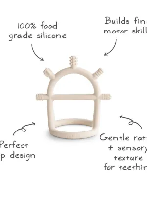 Μασητικό Σιλικόνης με Χερούλι Sensory - Mushie
