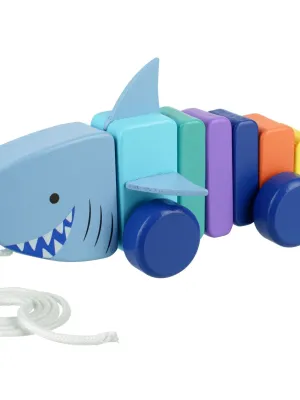 Καρχαρίας Συρόμενο Ξύλινο Παιχνίδι Orange Tree Toys