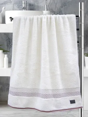 LINO Πετσέτα Σώματος (70x140) Igalo Λευκό/Ροζ