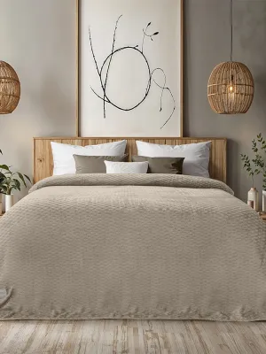 LINO Κουβέρτα Υπέρδιπλη (220x240) Flannel Lofti Taupe