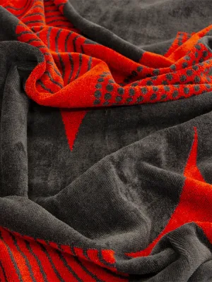 LINO ΠΕΤΣΕΤΑ ΘΑΛΑΣΣΗΣ GEOMETRICO DGREY-RED 86X160