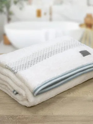 LINO Πετσέτα Σώματος (70x140) Igalo Λευκό/Μέντα