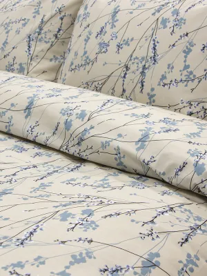 LINO Σετ Σεντόνια Με Λάστιχο (105x200+32) Amandes Μπλε