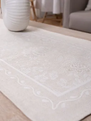 Καρέ &amp; Τραβέρσα Peony 01 Σετ 2 τεμαχίων - 100x100cm &amp; 40x100cm