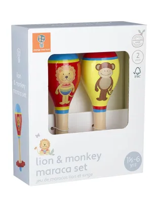 Μαράκες Σετ Λιοντάρι & Μαιμού - Orange Tree Toys