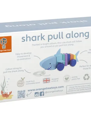 Καρχαρίας Συρόμενο Ξύλινο Παιχνίδι Orange Tree Toys