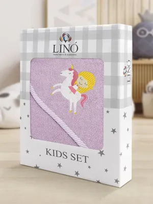 LINO Κάπα Βρεφική (75x75) Corno Λιλά