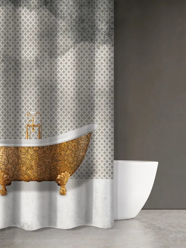 Προϊόν Κουρτίνα Μπάνιου Abstract Des 105 με Κρίκους  Εικόνα