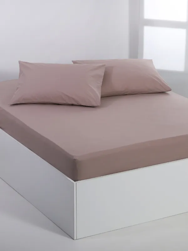 Προϊόν Βαμβακερό σεντόνι essentials (105cm x 200cm + 35cm) mashroom Εικόνα