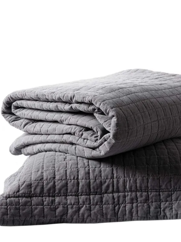 Προϊόν ΚΟΥΒΕΡΛΙ σετ (220cm x 240cm + 2 x 50cm x 70cm)  STONEWASHED GREY Εικόνα