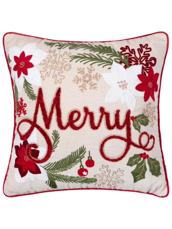 Προϊόν Χριστουγεννιάτικη μαξιλαροθήκη HP52216R (45cm x 45cm) ivory Εικόνα