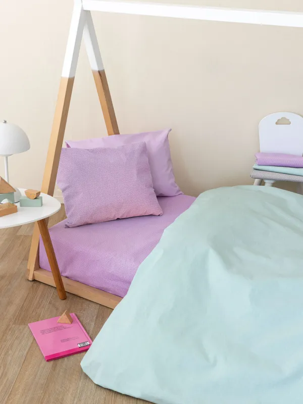 Προϊόν Σεντόνι Κούνιας 130x170 TOTEM LILAC Χωρίς Λάστιχο Εικόνα