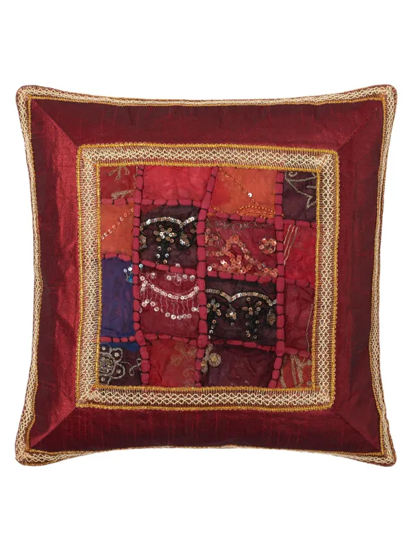 Προϊόν Μαξιλαροθήκη antic με φάσα (65cm x 65cm) μπορντώ Εικόνα