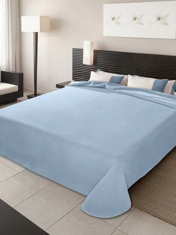 Προϊόν ΚΟΥΒΕΡΤΑ ΙΣΠΑΝΙΑΣ ΜΟΝΗ 160X220 BELPLA STER PLAIN LIGHT BLUE(3) Εικόνα