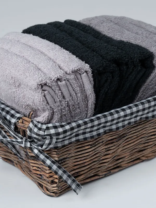 Προϊόν Σετ λαβέτες σε καλάθι 9 τεμάχια (30cm x 30cm) γκρί Εικόνα