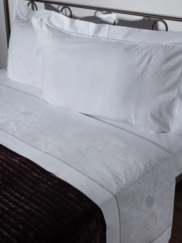 Προϊόν ΧΕΙΡΟΠΟΙΗΤΟ ANEBATO ΣΕΝΤΟΝΙ 2827 ΤΕΣΣΑΡΩΝ ΤΕΜΑΧΙΩΝ (225CM X 270CM) ΛΕΥΚΟ Εικόνα