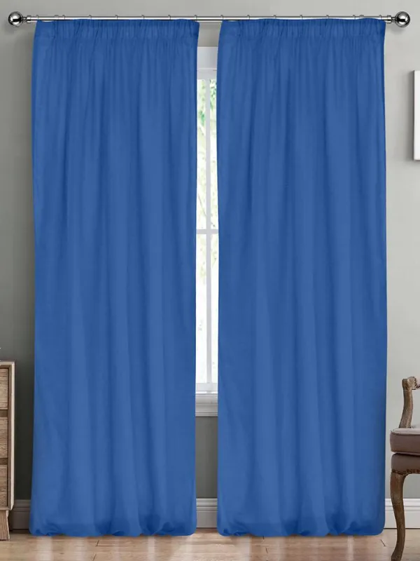 Προϊόν LINO ΚΟΥΡΤΙΝΑ LINE ΜΕ ΤΡΕΣΑ 604 BLUE 145X295 Εικόνα