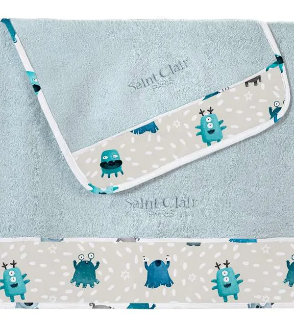 Προϊόν Σετ 2τμχ. Βρεφικές Πετσέτες Monsters Blue Εικόνα