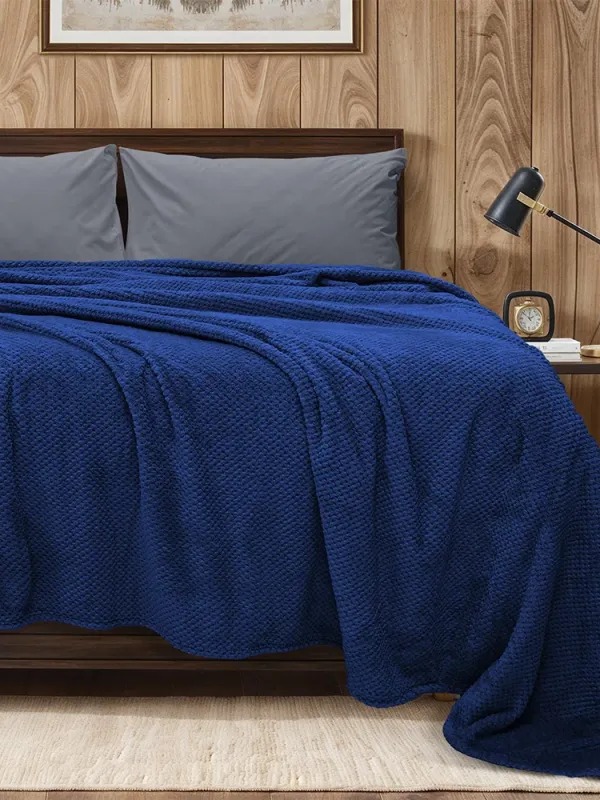 Προϊόν LINO Κουβέρτα Υπέρδιπλη (220x240) Fleece Napnest Σκούρο Μπλε Εικόνα