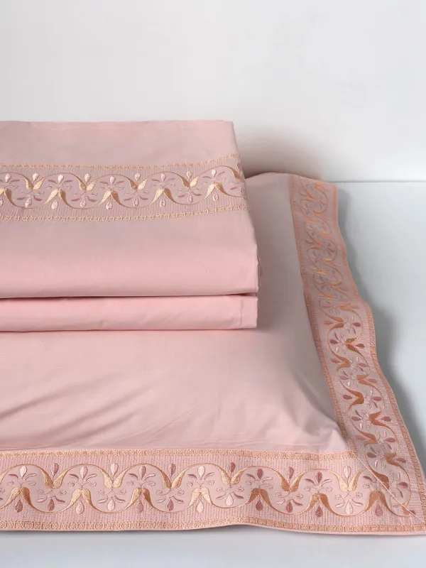 Προϊόν σεντόνια βαμβακερά ( 230cm x 250cm 2x 50cm x 70cm) M126 ρόζ Εικόνα