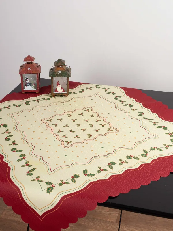 Προϊόν χριστουγεννιάτικο τραπεζομάντηλο (140cm x 180cm) γκι Εικόνα