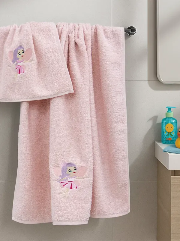 Προϊόν LINO Σετ Πετσέτες Παιδκές 2 τμχ (50x90,70x140) Hada Ροζ Εικόνα