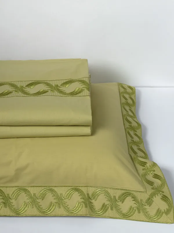 Προϊόν σεντόνια βαμβακερά ( 230cm x 250cm 2x 50cm x 70cm) M110 πράσινο Εικόνα