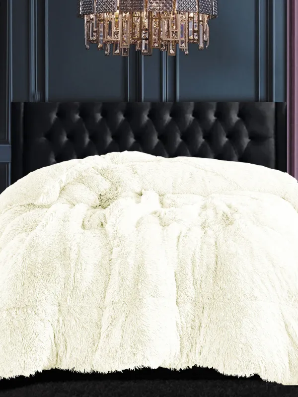 Προϊόν Κουβερτοπάπλωμα μαλλιαρό (220cm x 240cm) ivory Εικόνα