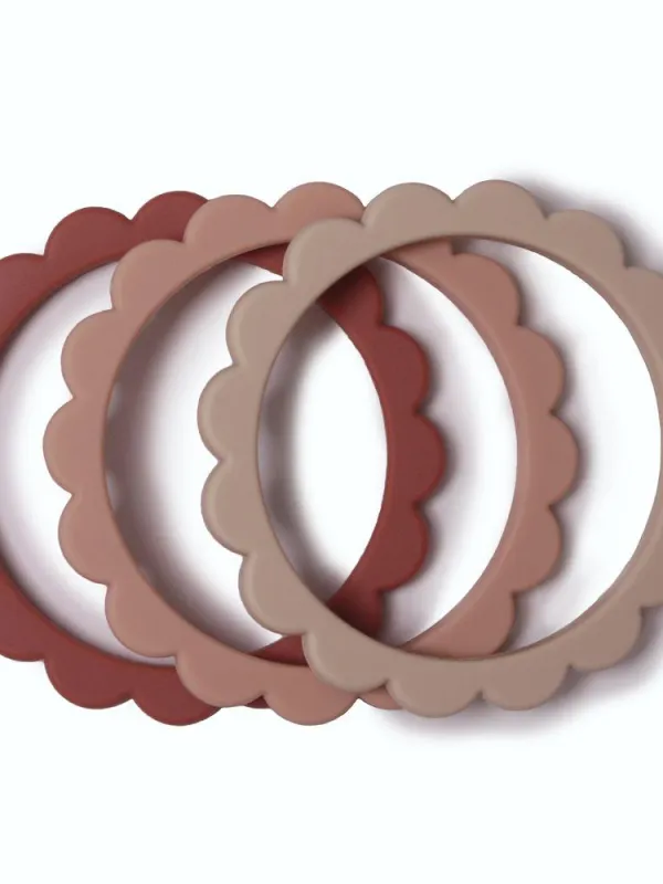 Προϊόν Σετ 3 Βραχιόλια Οδοντοφυΐας - Blush/Rose/Shifting Sand - Mushie Εικόνα