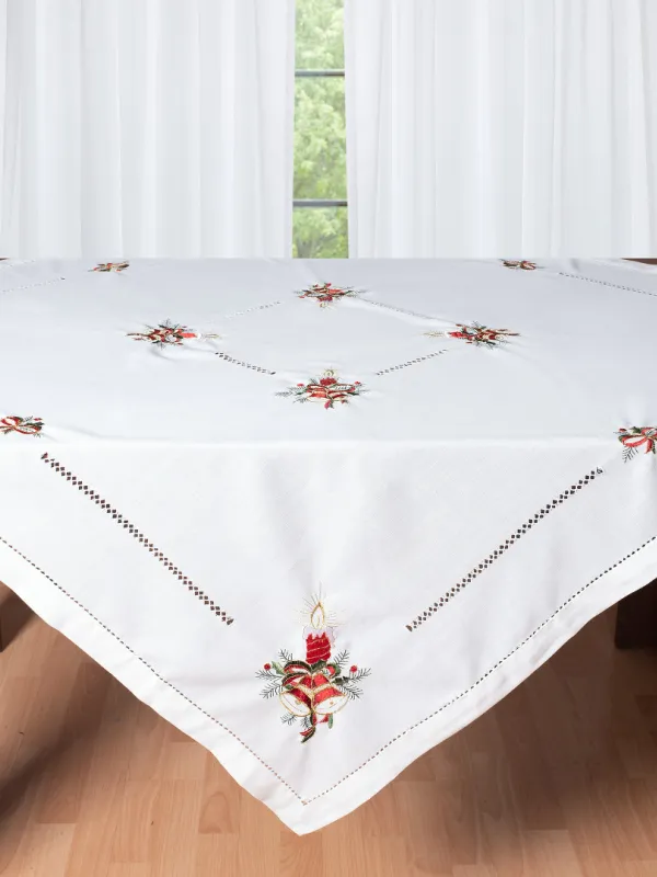 Προϊόν Χριστουγεννιάτικο τραπεζοκαρέ (140cm x 140cm) 1982 ivory Εικόνα