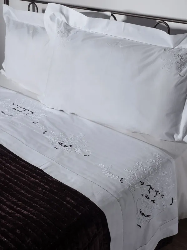 Προϊόν ΧΕΙΡΟΠΟΙΗΤΟ ΚΟΦΤΟ ΣΕΝΤΟΝΙ 4187 ΤΡΙΩΝ ΤΕΜΑΧΙΩΝ (225CM X 270CM) ΛΕΥΚΟ Εικόνα