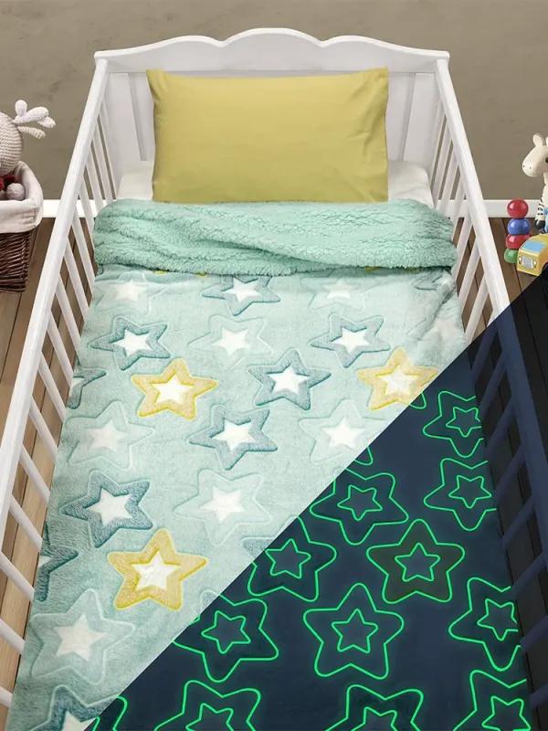 Προϊόν LINO ΚΟΥΒΕΡΤΑ FLEECE SHERPA ΦΩΣΦΟΡΙΖΕ STER MINT 110X150 Εικόνα