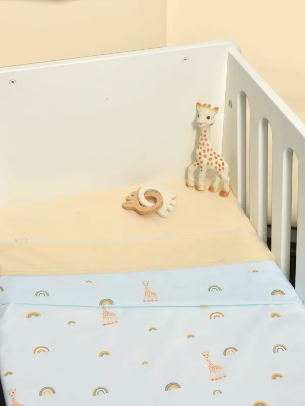 Προϊόν Σεντόνια Λίκνου Σετ 2τ -75x110-100% Βαμβάκι Design 504 Sophie La Girafe Εικόνα