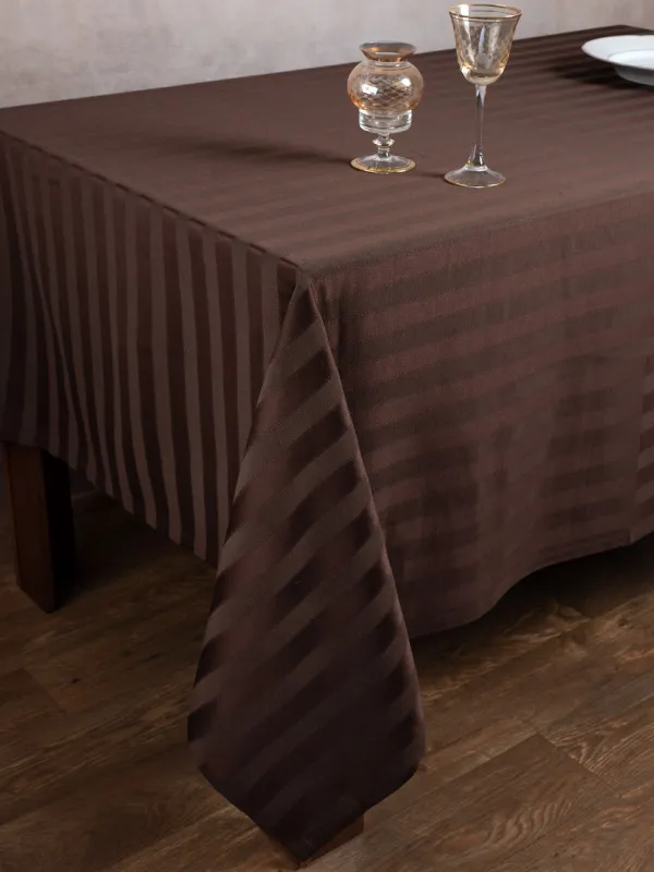 Προϊόν Ριγέ τραπεζομάντηλο dimitra (130cm x 170cm) καφέ Εικόνα