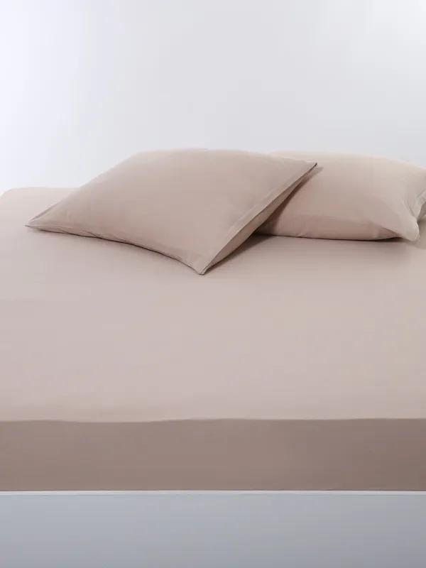 Προϊόν Σεντόνι με λάστιχο jersey (160cm x 200cm + 35cm) dark beige Εικόνα