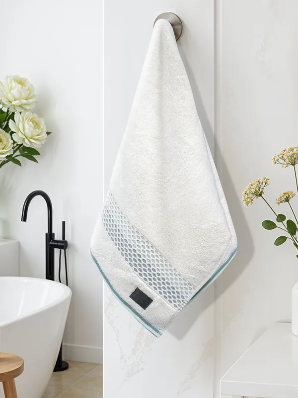 Προϊόν LINO Πετσέτα Προσώπου (50x90) Igalo Λευκό/Μέντα Εικόνα