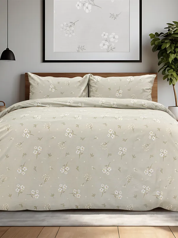 Προϊόν LINO Σετ Σεντόνια Υπέρδιπλα με Λάστιχο (165x200+32) Diminuto Μπεζ Εικόνα