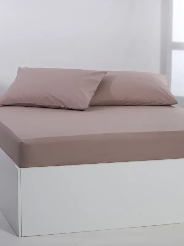 Προϊόν Βαμβακερό σεντόνι essentials (165cm x 200cm + 35cm) mashroom Εικόνα