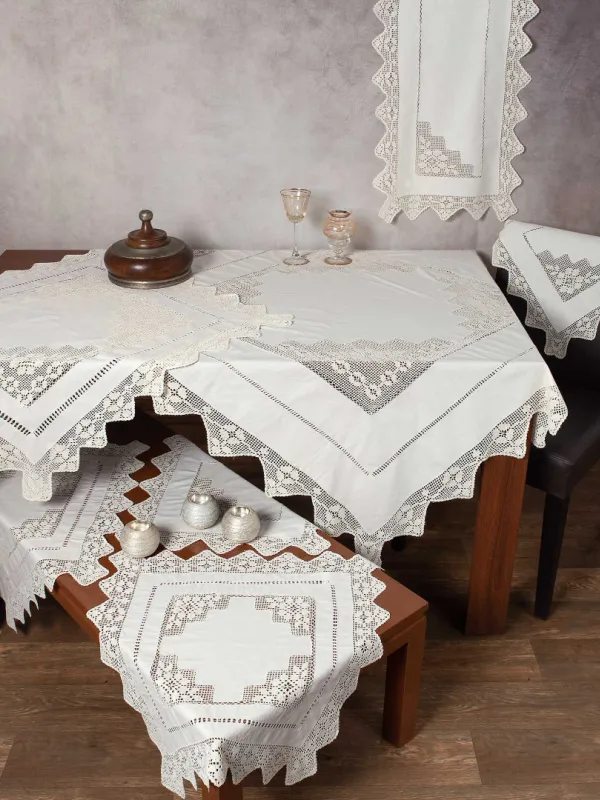 Προϊόν Χειροποίητο τραπεζομάντηλο 2540 (170cm x 250cm) μπέζ Εικόνα