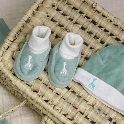 Προϊόν Βελουτέ Μποτάκια 1-3 Μηνών - Μέντα - SOPHIE LA GIRAFE Εικόνα