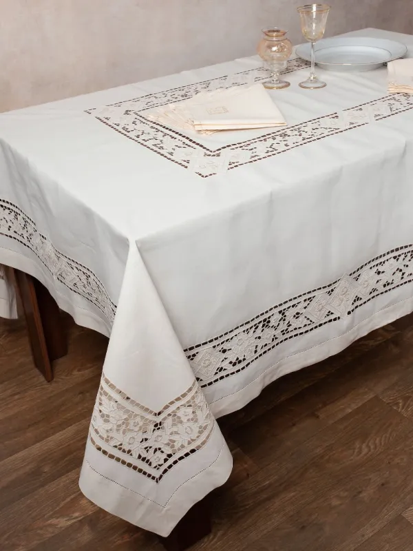 Προϊόν Χειροποίητο τραπεζομάντηλο 682 (170cm x 170cm) μπεζ Εικόνα