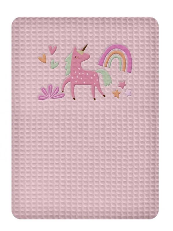 Προϊόν ΚΟΥΒΕΡΤΑ ΠΙΚΕ ΚΟΥΝΙΑΣ 110X140 ADAM HOME UNICORN OPAL ROSE Εικόνα