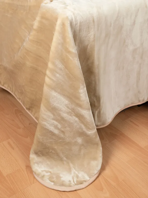 Προϊόν Βελουτέ κουβέρτες (220cm x 240cm) μπεζ Εικόνα