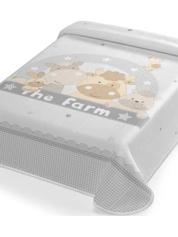 Προϊόν ΚΟΥΒΕΡΤΑ ΙΣΠΑΝΙΑΣ ΚΟΥΝΙΑΣ 110X140 BELPLA STER 664 GREY Εικόνα