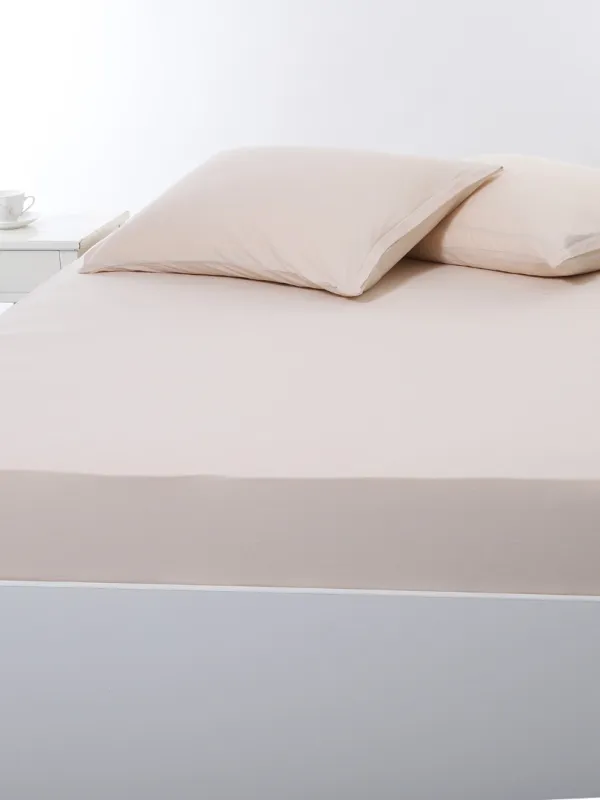 Προϊόν Σεντόνι με λάστιχο jersey (180cm x 200cm + 35cm) light beige Εικόνα
