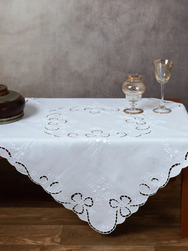 Προϊόν Χειροποίητο κοφτό καρέ 604 (90cm x 90cm) λευκό Εικόνα