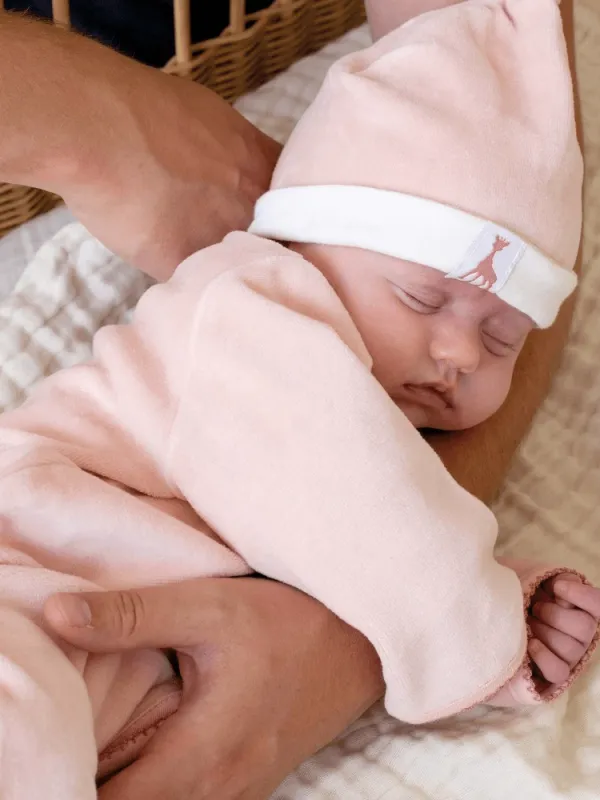 Προϊόν Βελουτέ Σκουφάκι 0-1 Μηνών - Σάπιο Μήλο - SOPHIE LA GIRAFE Εικόνα