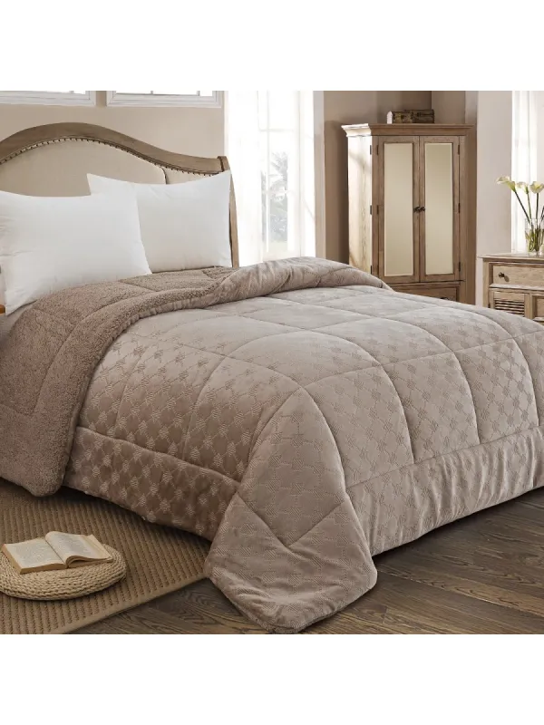 Προϊόν ΚΟΥΒΕΡΤΟΠΑΠΛΩΜΑ ΗΜΙΔΙΠΛΟ 180X240 ADAM HOME (825) TAUPE Εικόνα