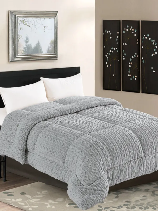 Προϊόν Κουβερτοπάπλωμα braid (240cm x 260cm) γκρί Εικόνα